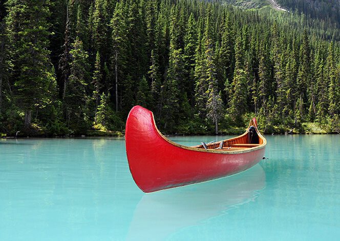 Red Canoe Canadian Rockies